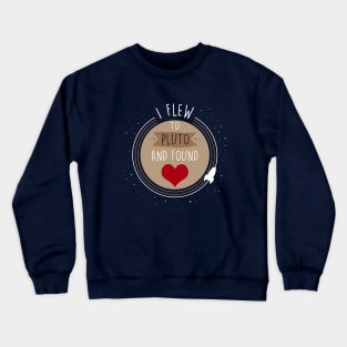 Funny Planet Pluto Planet Love Heart Astronomy Slogan Meme Crewneck Sweatshirt